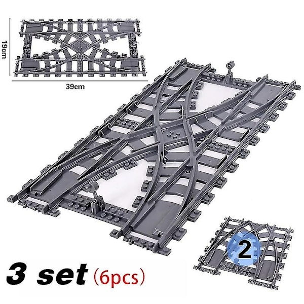 Uudet kaupunkijunat Joustavat radat Pehmeät suorat kaarevat kiskot Vaihde Rakennuspalikka Luovat mallit Rautatiet lelut lapsille Lahjat-WELLNGS Train Tracks-6pcs
