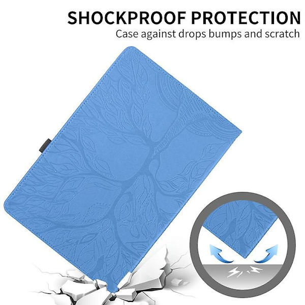 Nytt roterande Samsung-fodral för Galaxy Tab S6 Lite 2022/2020 10,4 tum SM-P610/P613/P615/P619-360 Degr-WELLNGS Light blue