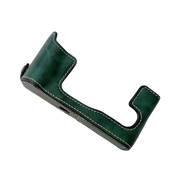 Fujifilm X-T30II X-T30 X-T20 X-T10 PU-läder kamerabottomskydd Anti-scratch Halv kroppsskydd med batterilucka - Svart Green