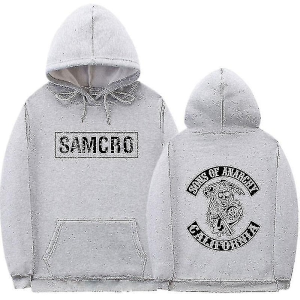 Sons Of Anarchy Samcro Hoodie Dobbeltsidig Trykket Hoodie Genser Topp - WELLNGS gary XL