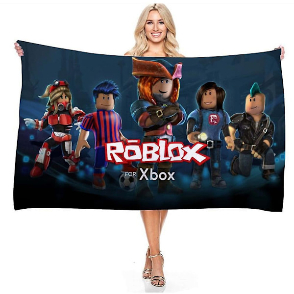 75 x 150cm Roblox Strandhanddukar Mikrofiber Badhanddukar Super Mjuka Filt Handdukar-WELLNGS C