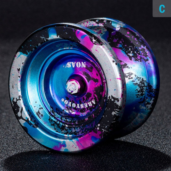 Metal legering Aluminium Yoyo med 10 kugle kk lag yoyo sort med pink-WELLNGS multicolor