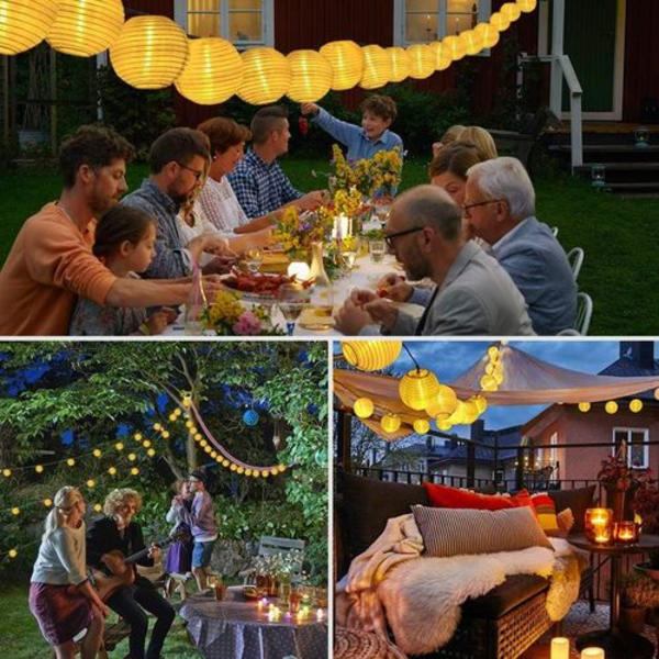 Dailyart Lämmin valkoinen 4,8 m 20 LED Jääpuikkovalot, Aurinkokäyttöinen Raindrop Garden