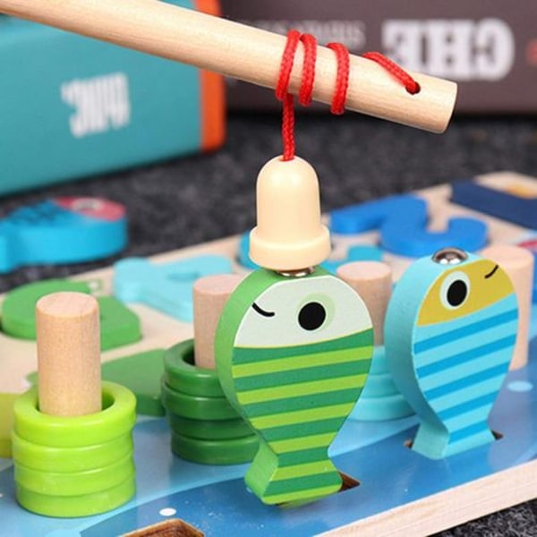 Montessori matematikk plug-in spill/barnas fiskespill treleke sortering plug-in puslespill Ma