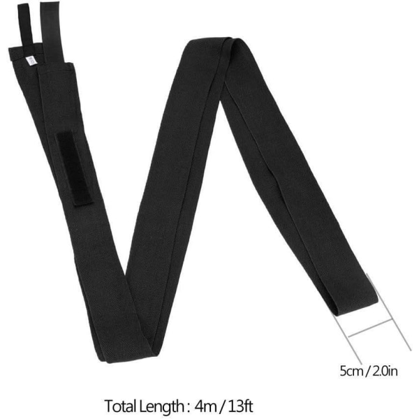 Boksehandsker til mænd/kvinder/børn, elastisk MMA, sort, 2.5M