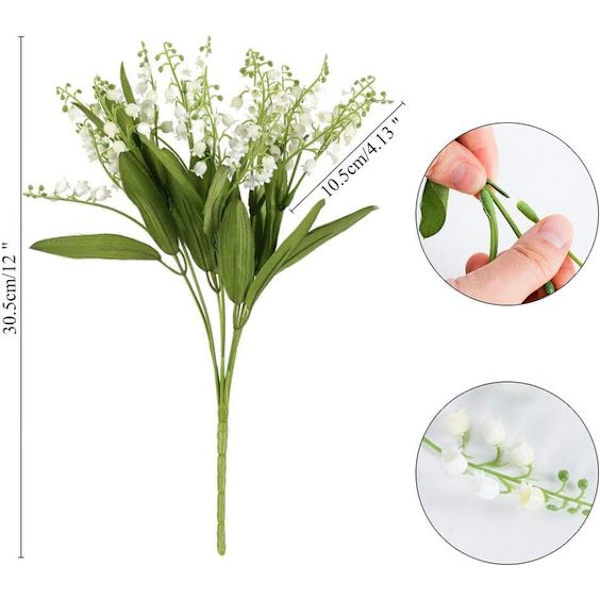 3 st konstgjorda blommor inomhus utomhus konstgjord buske med vita blommor