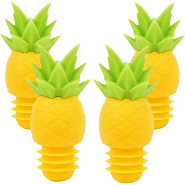Sjove ananas vinprop til flasker, genanvendelige silikoneprop til flasker, der ikke går i stykker