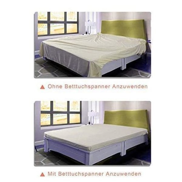 Justerbare lakenspennere, 12 stk elastiske lakenspennere, hvite