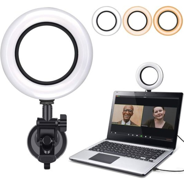 Videokonferensbelysningskit, LED-videoljus för dator/laptop-skärm