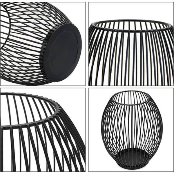 GoMaihe Oval Lysestake Sett med 2, 14 x 15,5 cm og 16 x 18 cm Metall