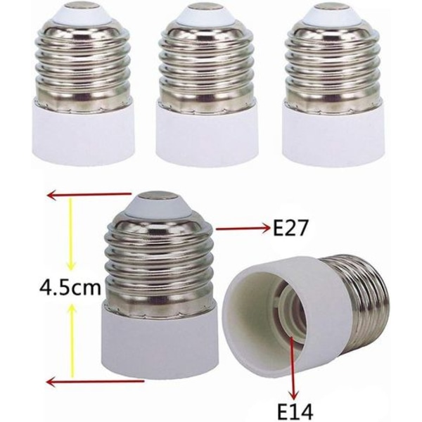 Lamp Base Converter, 6st E27 till E14 Base Converter,