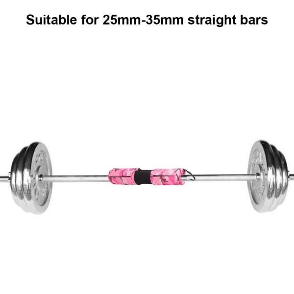 Fitness Barbell Kudd Nackskydd Skum Barbell Pad Cover Rosa