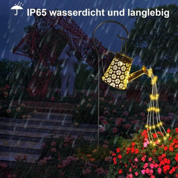 Solar vannkanne Garden LED-lys, Star Shower Garden Solar Light