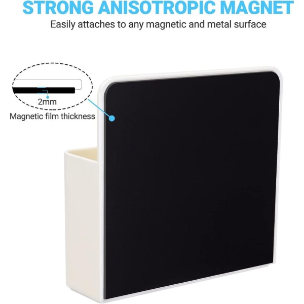 Magnetisk markörhållare för whiteboards / kylskåp / 1 st vit