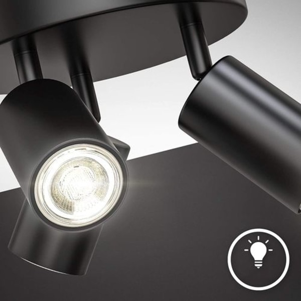 LED loftslamper 3 lamper roterende roterende pære ikke inkluderet