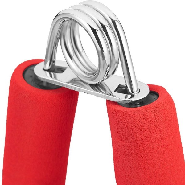 Finger trener sett med 2 skumgrep pads, grep styrke trener, rød