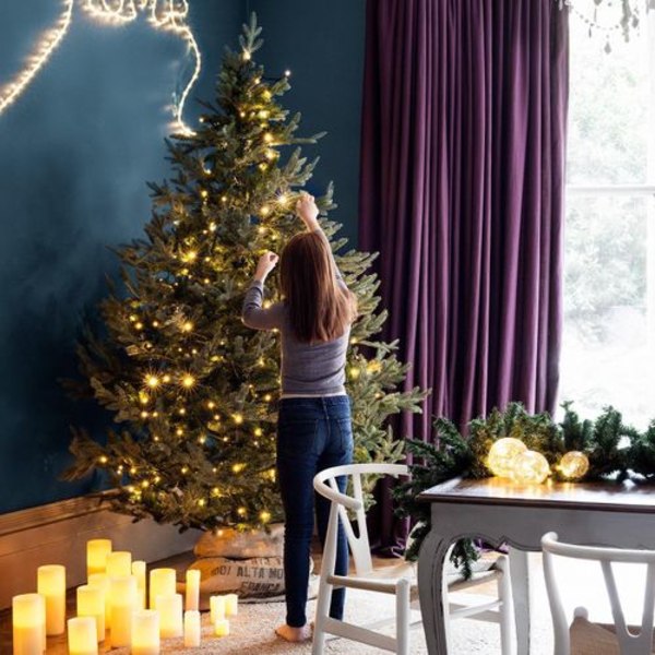 Lights4fun Set med 3 LED-glasbollar batteridrivna