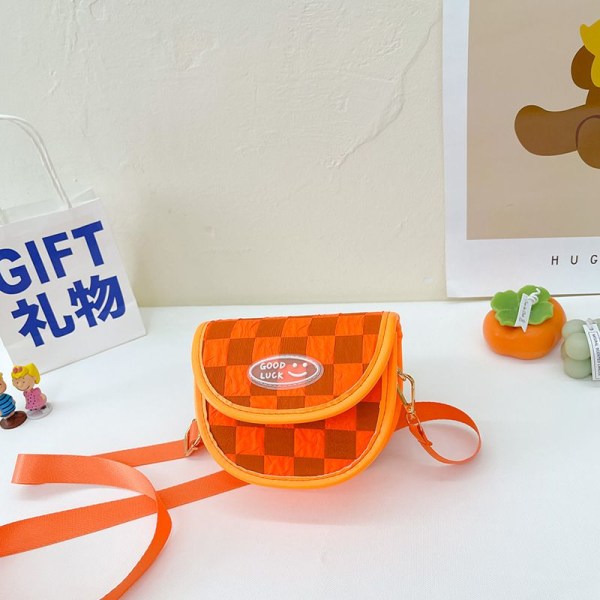 Student skolväska sommar ny barnväska flicka söt byte ryggsäck flöde axel accessoarväska - orange