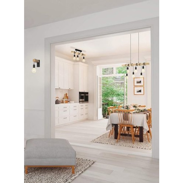 Hengende lampe i tre E27 pæreholder