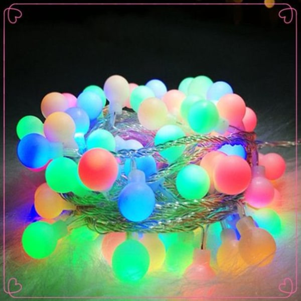 Elektrisk lyskrans, LED-kransball 8 lysmoduser, farge