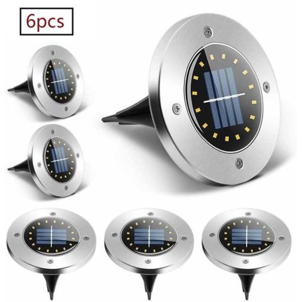Solcelle Havepakke med 6 16 LED Sollamper Udendørs LED Havebelysning