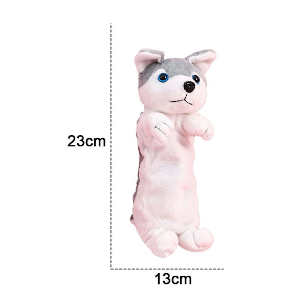 Pencil Case Plys Hund Pencil Taske Blød Dyr Stationery Form 8