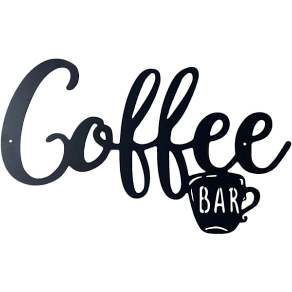 Metallhängande skylt Kaffeestation Utskuren bokstavsskylt - Bästa present