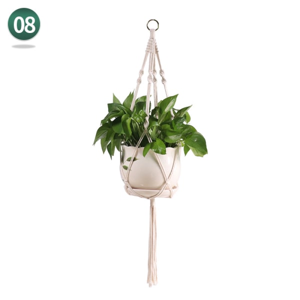 Håndlavet Blomsterpotte Flettet Netpose style 8 80cm