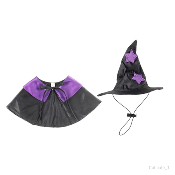 Koiran ja kissan viittahattu Halloween-asu Lemmikkiviitta Cosplay-pentu Fancy-loma-asun koristetarvikkeet S