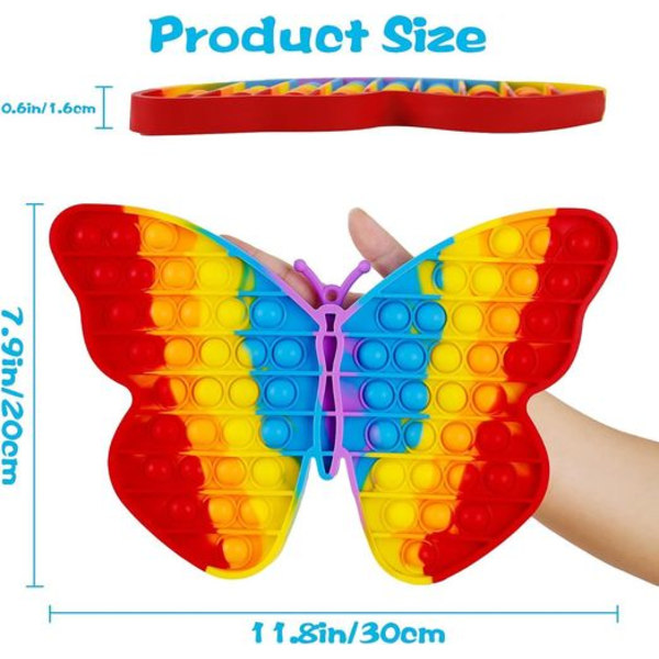 Stor storlek Push Popper It Cute Fidget Pop Pops Sensory,