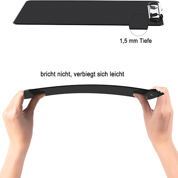 A4 klemmappe, 6 A4 klemmapper med gummibelagt metalclips, klemmappe,
