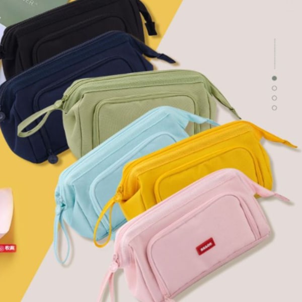 Pennal Etui Stor Kapasitet Håndholdt Penn Bag Rosa