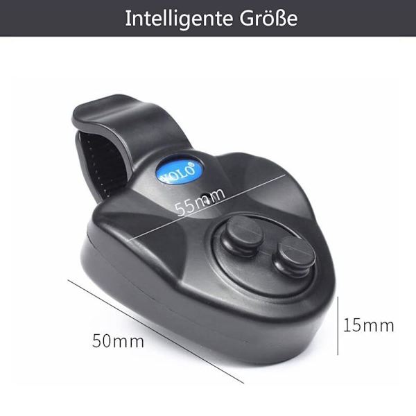 Fiskebettet larm med LED-ljusindikator vibrationsanordning