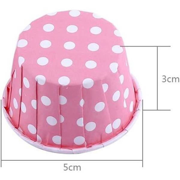 100 stk. kagepapir cupcake liner etui wrapper muffin bagekop til fest 7 farver (hvid)