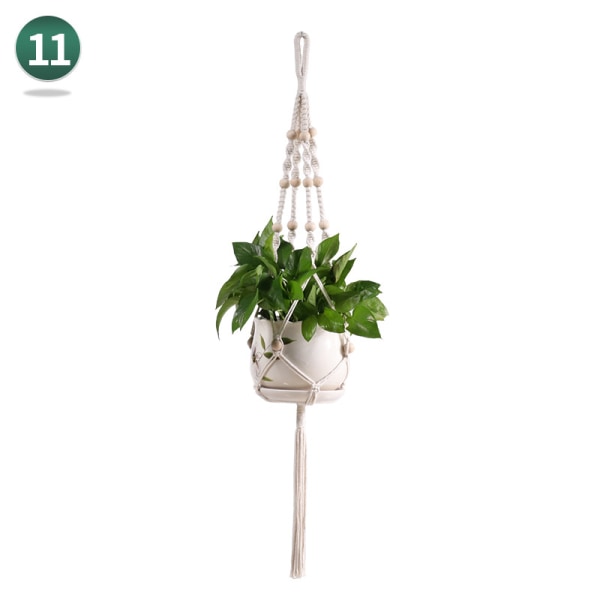 Håndlavet Blomsterpotte Flettet Netpose style 11 100cm