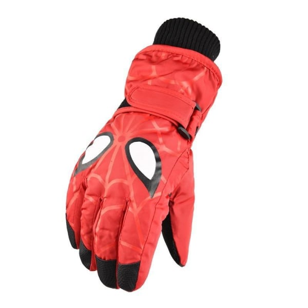 Unisex skihandsker slidbestandige tykke edderkoppehandsker Cykeltilbehør Pink 1 par