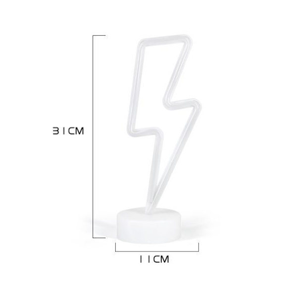 LED Flash Skilt Formet Dekorationslys Varm Hvid