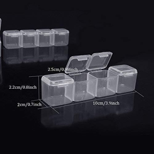 Plastsorteringsboxar för smådelar med 28 fack, sorteringsbox