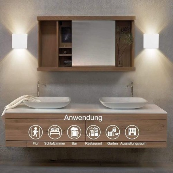 GHB 7W LED væglampe med justerbar hvid