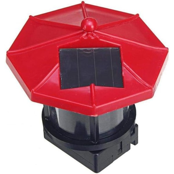 2 st LED solcells drivna fyr solcellslampor brandtorn guide utomhus