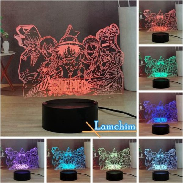 Nattlampa 3D LED Illusion Desk 16 Färgvariationer Actionfigur Lampa