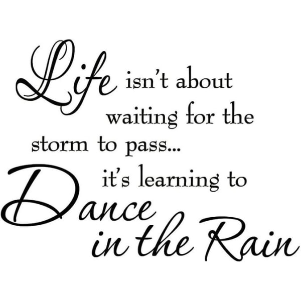 Elämä ei ole myrskyn ohitse odottamista;