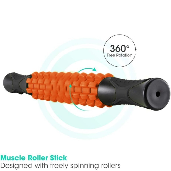 Massage Roller Muskelrullepind, Kropsmassage Værktøjer, Orange