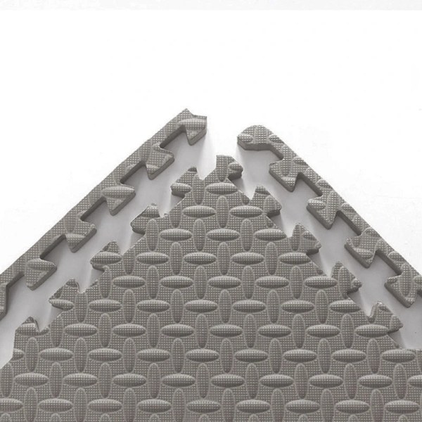 Skum Legemåtte - Børns Bløde Eva Puslespilmåtte, Sammenlåsende Børns Legemåtte Gulv Måtte Skum, 16-Pakke. 30*30*1.0 (16 stykker)hvid grå grøn white gray green