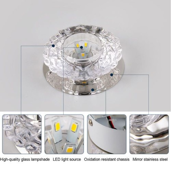 LED loftslampe krystalglas lampe belysning stil 2