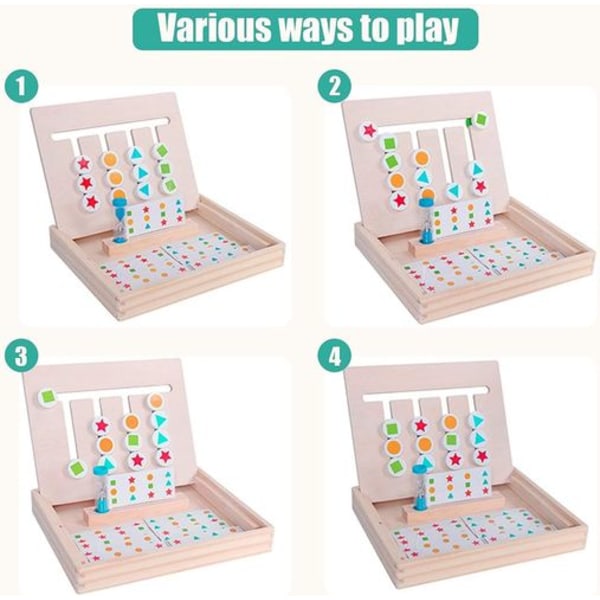 Montessori-leker, grafiske fargeklassifiseringsleker, leketøyblokker for barn