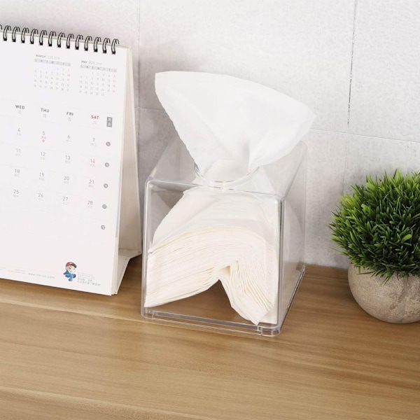 Akryl servietbeholder, transparent firkantet servietdispenser,