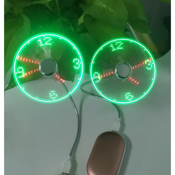 USB LED-tuuletin, Mini-LED-kellotuuletin joustavalla hanhenkaulalla, USB virralla toimiva hiljainen kannettavan tietokoneen tuuletin kotitoimistoon