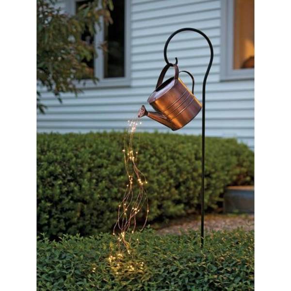 Vandfald formet Twinkle Fairy Lights, havevandkande