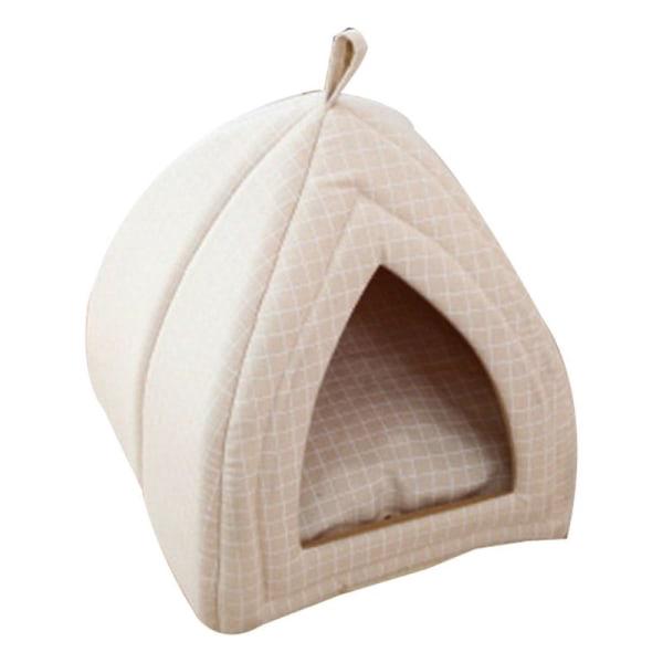 Kattensenge til huskatte, linned 2-i-1 beige linned + G5